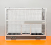 BK05 bílá, stříbrné pletivo