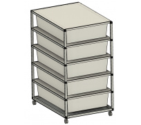 Rack  Aluhobby K1 - pět boxů