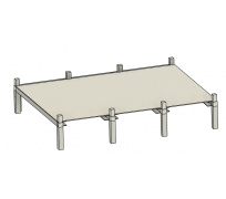 Rack Aluhobby K6 - jedno patro pro tři boxy