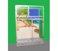 Voliéra POL 4 s pěti zásuvnými průhlednými krmítky