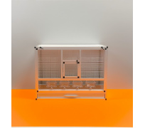 BK33 bílá, stříbrné pletivo