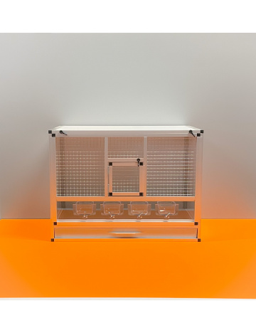 BK33 bílá, stříbrné pletivo