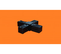 Plastová spojka 305 skládaná, černá