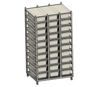 Rack Aluhobby K6 - třicet boxů