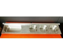 Zásuvný krmný pult, nerez KPG07