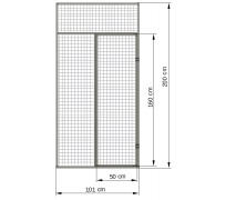 Hliníkový rám s dvířky