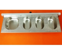 Zásuvný krmný pult, nerez KPG04