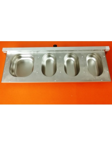 Zásuvný krmný pult, nerez KPG04