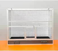 BK26 bílá plné boky, černé pletivo