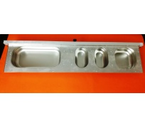 Zásuvný krmný pult, nerez KPG06