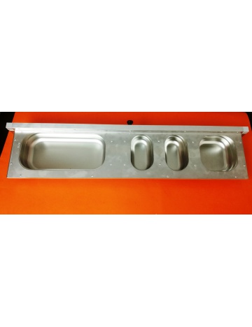 Zásuvný krmný pult, nerez KPG06