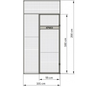 Přední stěna - krmný pult ve dvířkách voliéry 01